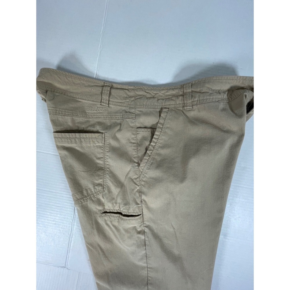 KUHL Mens Slax Pants Khaki Tan Straight Leg Outdoor Casual W36 L32‎ Outdoor - Picture 2 of 9